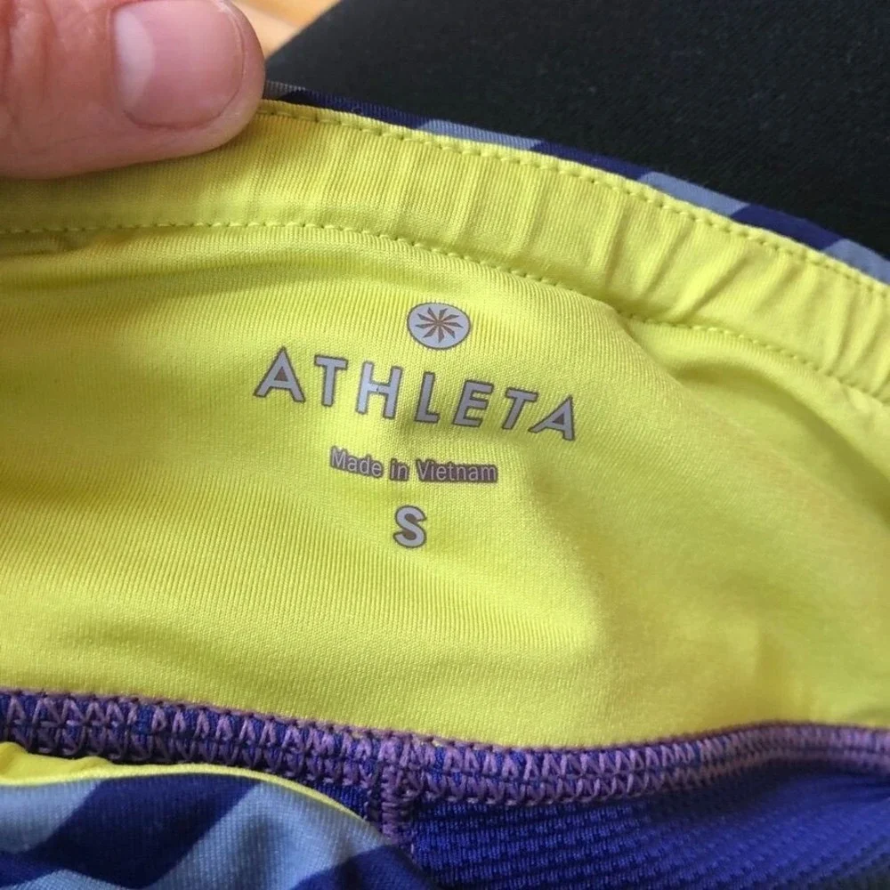 Athleta Swagger Fly By Purple Striped Skort Skirt Athletic Womens‎ Size Small